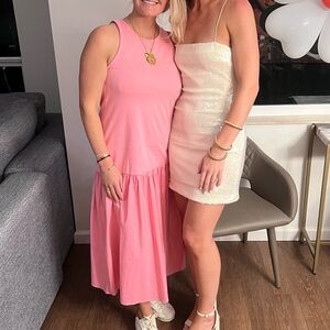 CINQ A SEPT Sequin Lauri Lace Up BackMini Cocktail Party Dress Size 4 NWT